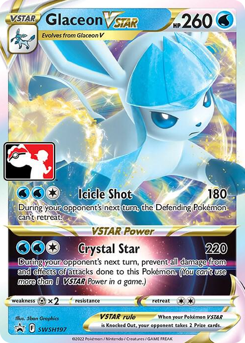 0197 Glaceon VSTAR - SWSH197 Promo Prize Pack Series Cards