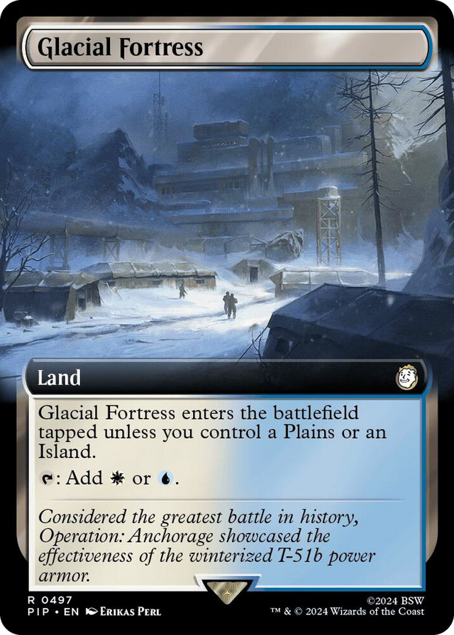 0497 Glacial Fortress (Extended Art) R Universes Beyond: Fallout