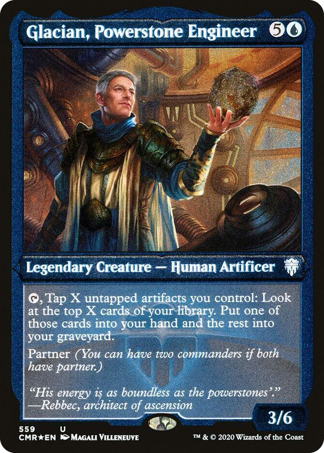 0559 Glacian, Powerstone Engineer (Foil Etched) U Commander Legends