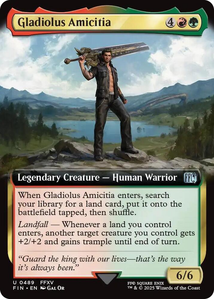 Gladiolus Amicitia (Extended Art) #489 U - FINAL FANTASY Pokemon card