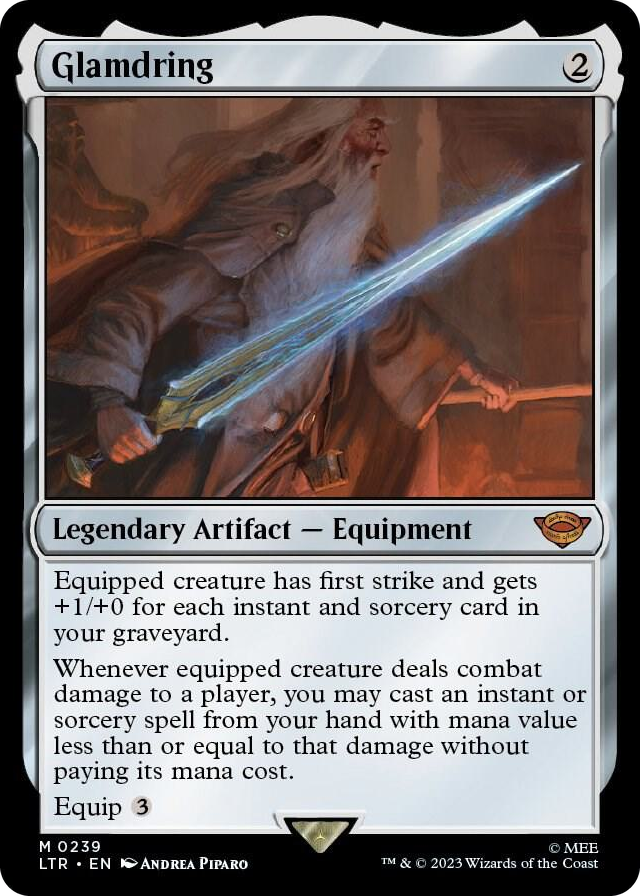 Glamdring #239 M - Universes Beyond: The Lord of the Rings: Tales of Middle-earth Pokemon card