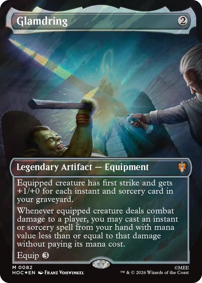 Glamdring (Borderless) (Surge Foil) #82 M - The Hobbit: Eternal-Legal Pokemon card