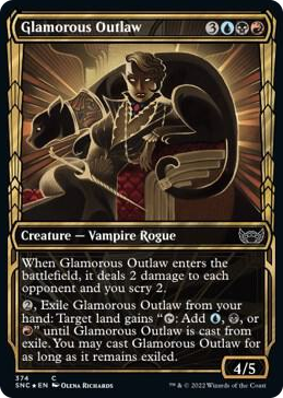 0374 Glamorous Outlaw (Gilded Foil) C Streets of New Capenna