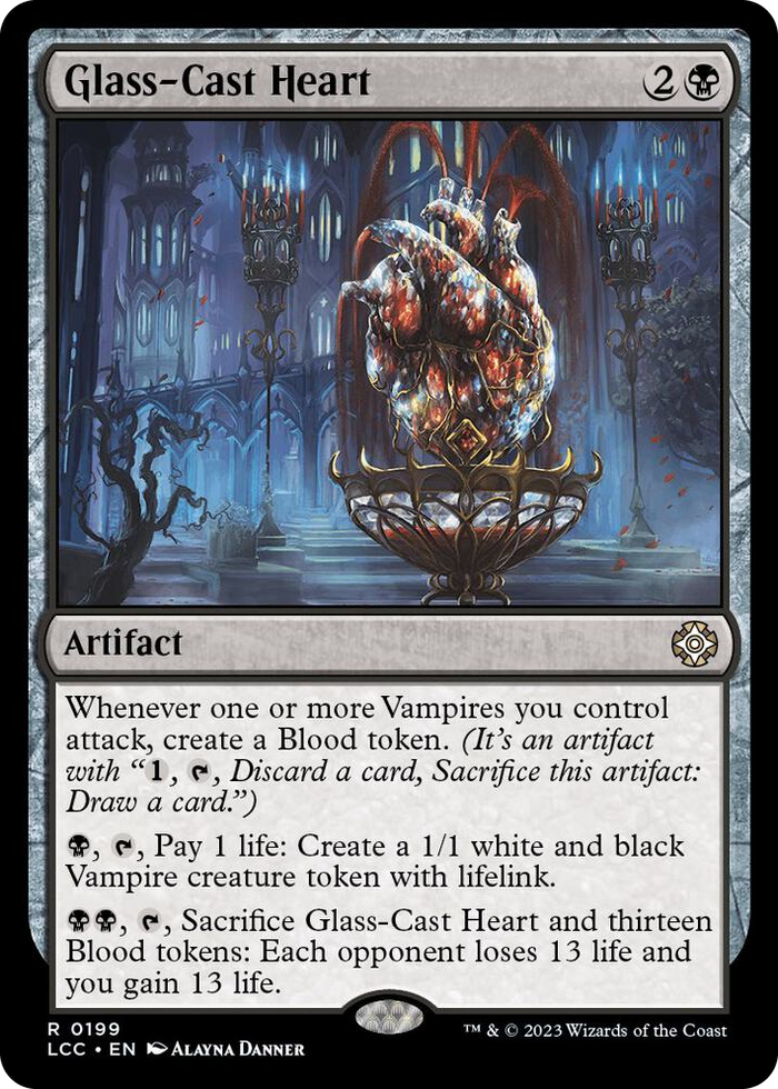 Glass-Cast Heart #199 R - Commander: The Lost Caverns of Ixalan Pokemon card