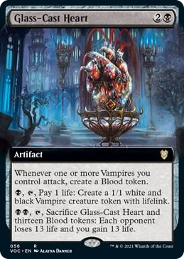 0056 Glass-Cast Heart (Extended Art) R Commander: Innistrad: Crimson Vow