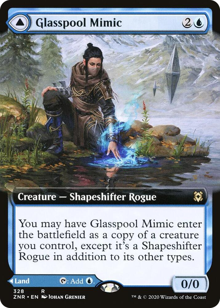 0328 Glasspool Mimic (Extended Art) R Zendikar Rising