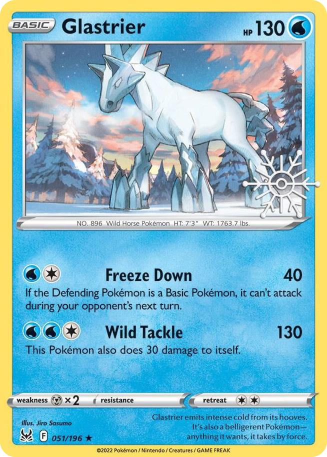 0051 Glastrier - 051/196 (Holiday Calendar) Holo Rare Miscellaneous Cards & Products