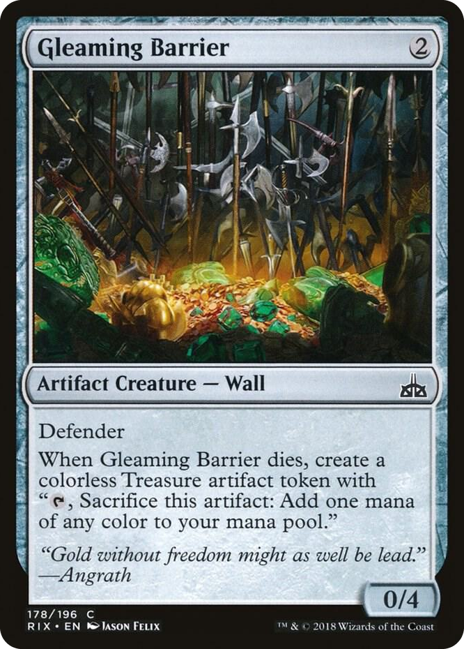 0178 Gleaming Barrier C Rivals of Ixalan
