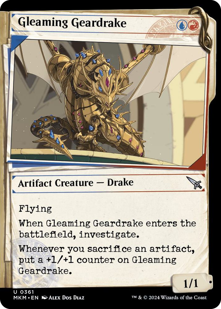 0361 Gleaming Geardrake (Showcase) U Murders at Karlov Manor