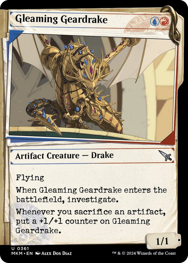 0361 Gleaming Geardrake (Showcase) U Murders at Karlov Manor