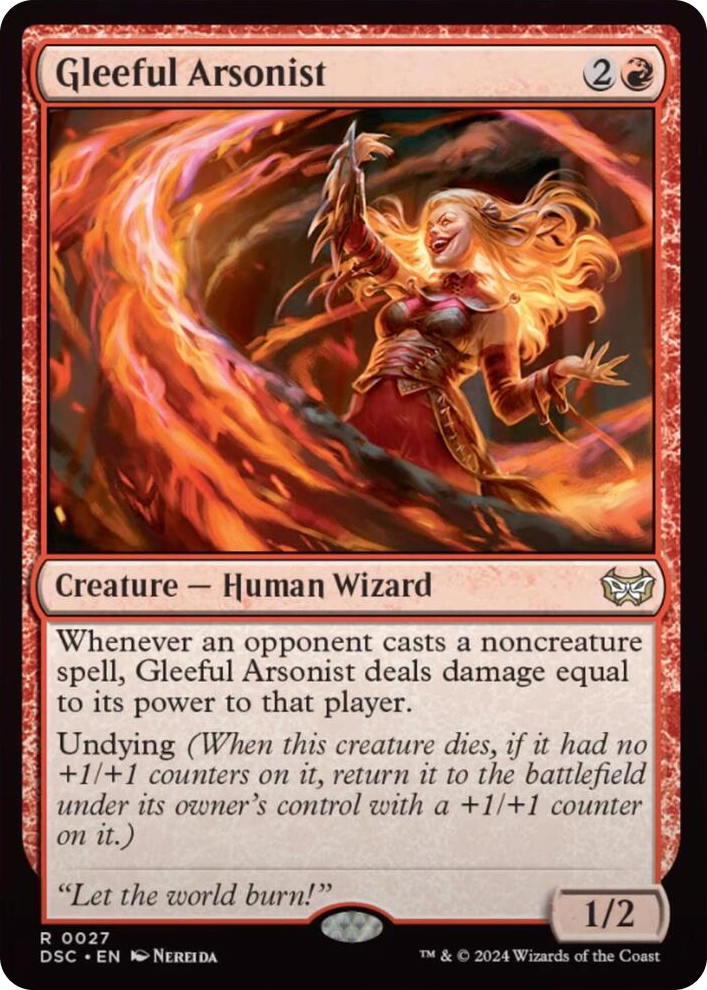 0027 Gleeful Arsonist R Commander: Duskmourn: House of Horror
