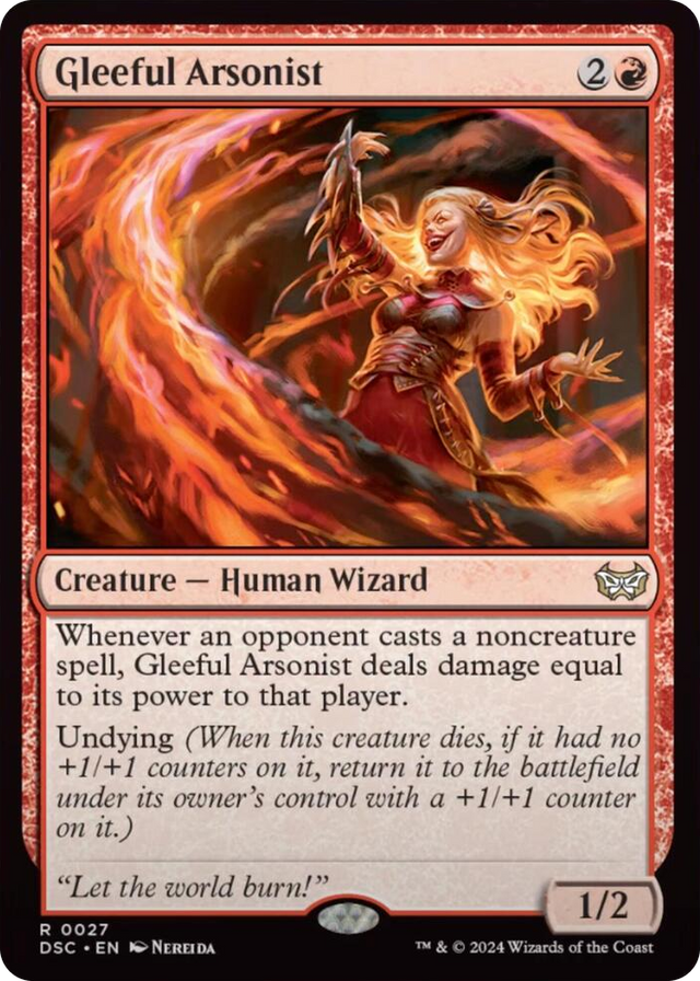 0027 Gleeful Arsonist R Commander: Duskmourn: House of Horror