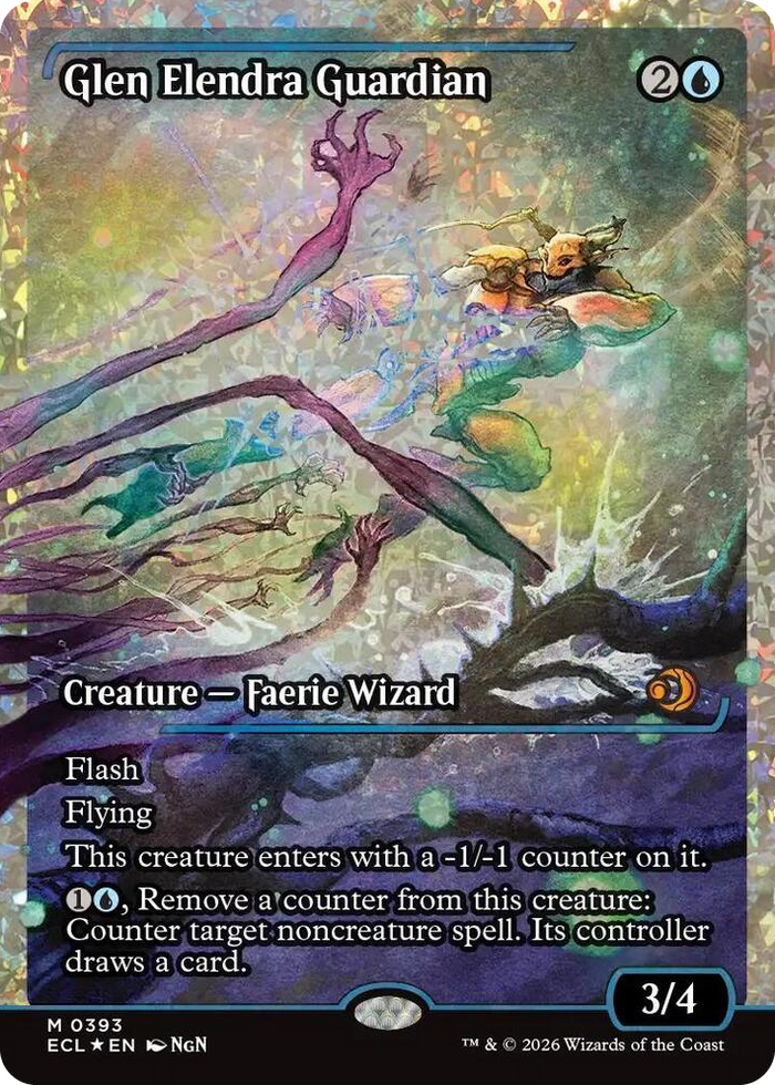 Glen Elendra Guardian (0393) (Showcase) (Fracture Foil) #393 M - Lorwyn Eclipsed Pokemon card