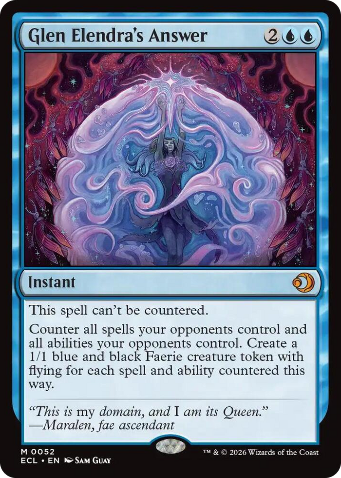 Glen Elendra's Answer #52 M - Lorwyn Eclipsed Pokemon card