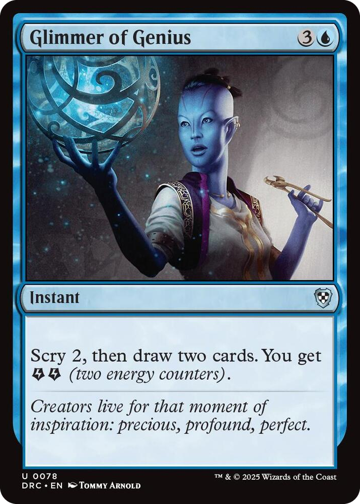 0078 Glimmer of Genius U Commander: Aetherdrift