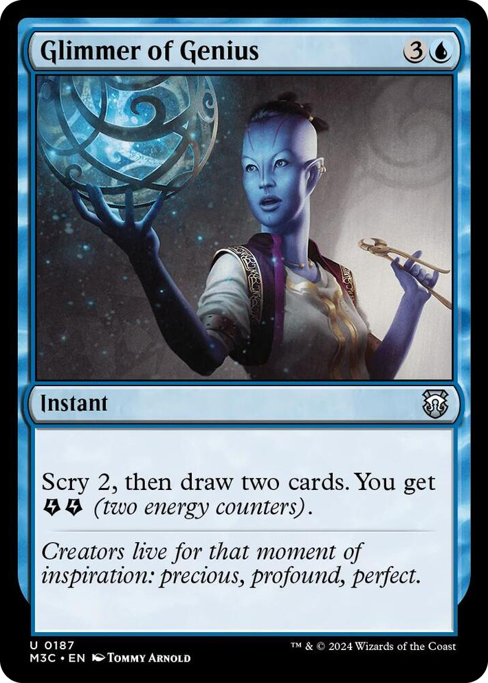 0187 Glimmer of Genius (Ripple Foil) U Commander: Modern Horizons 3