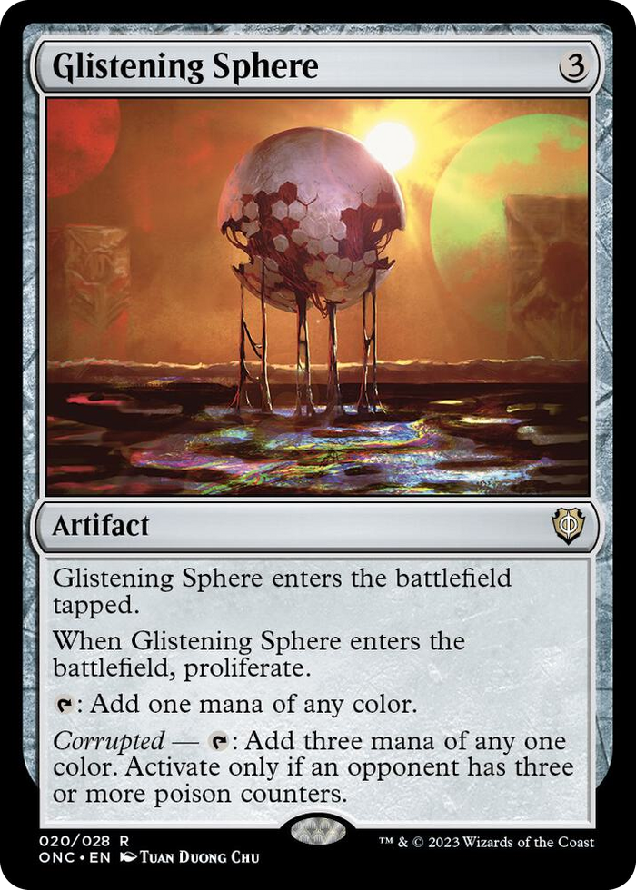 Glistening Sphere #20 R - Commander: Phyrexia: All Will Be One Pokemon card