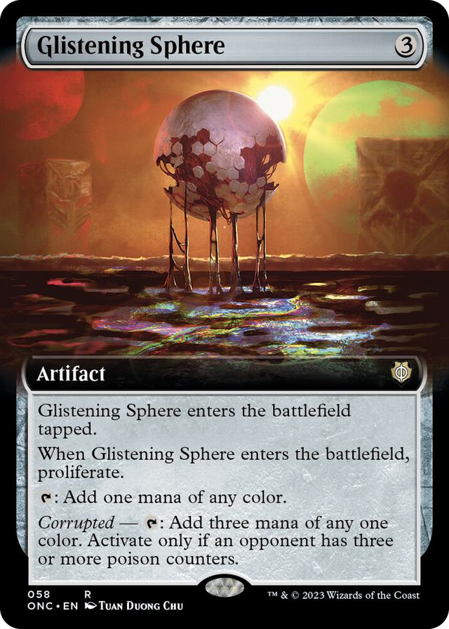 0058 Glistening Sphere (Extended Art) R Commander: Phyrexia: All Will Be One