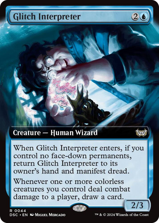 0044 Glitch Interpreter (Extended Art) R Commander: Duskmourn: House of Horror
