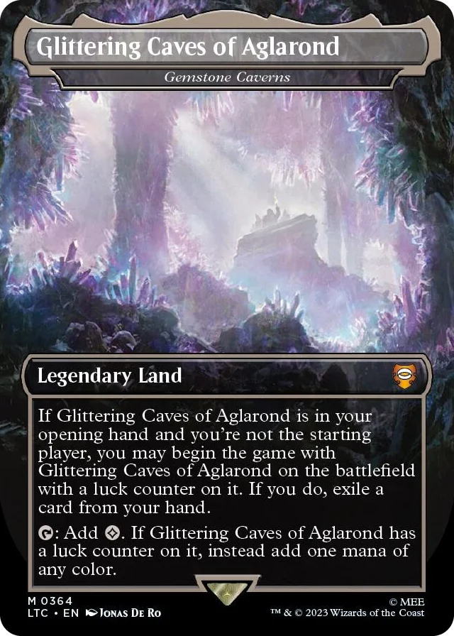 0364 Glittering Caves of Aglarond - Gemstone Caverns (Borderless) M Commander: The Lord of the Rings: Tales of Middle-earth