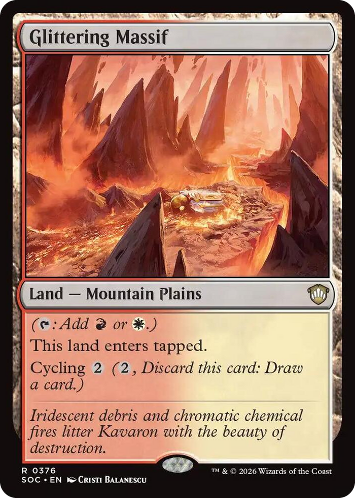 Glittering Massif #376 R - Commander: Secrets of Strixhaven Pokemon card