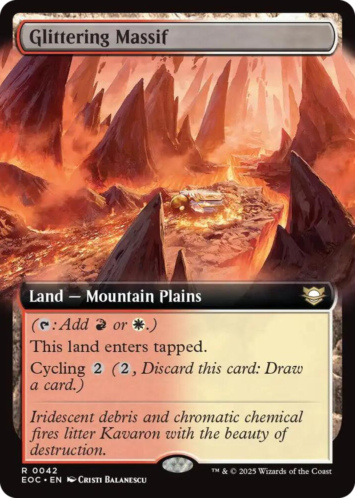 0042 Glittering Massif (Extended Art) R Commander: Edge of Eternities