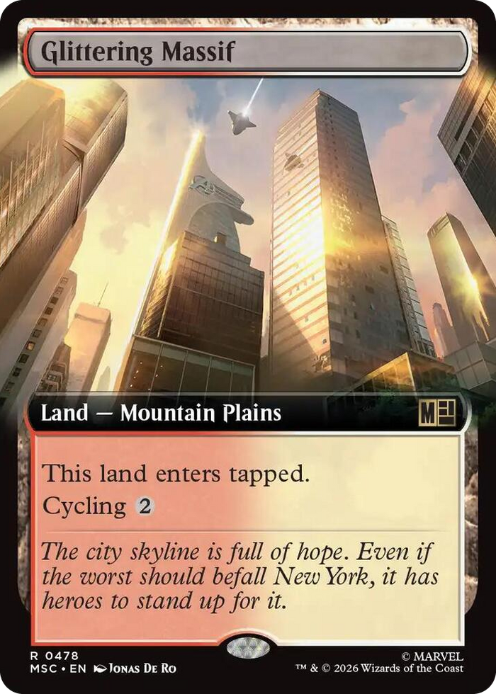 Glittering Massif (Extended Art) #478 R - Commander: Marvel Super Heroes Pokemon card