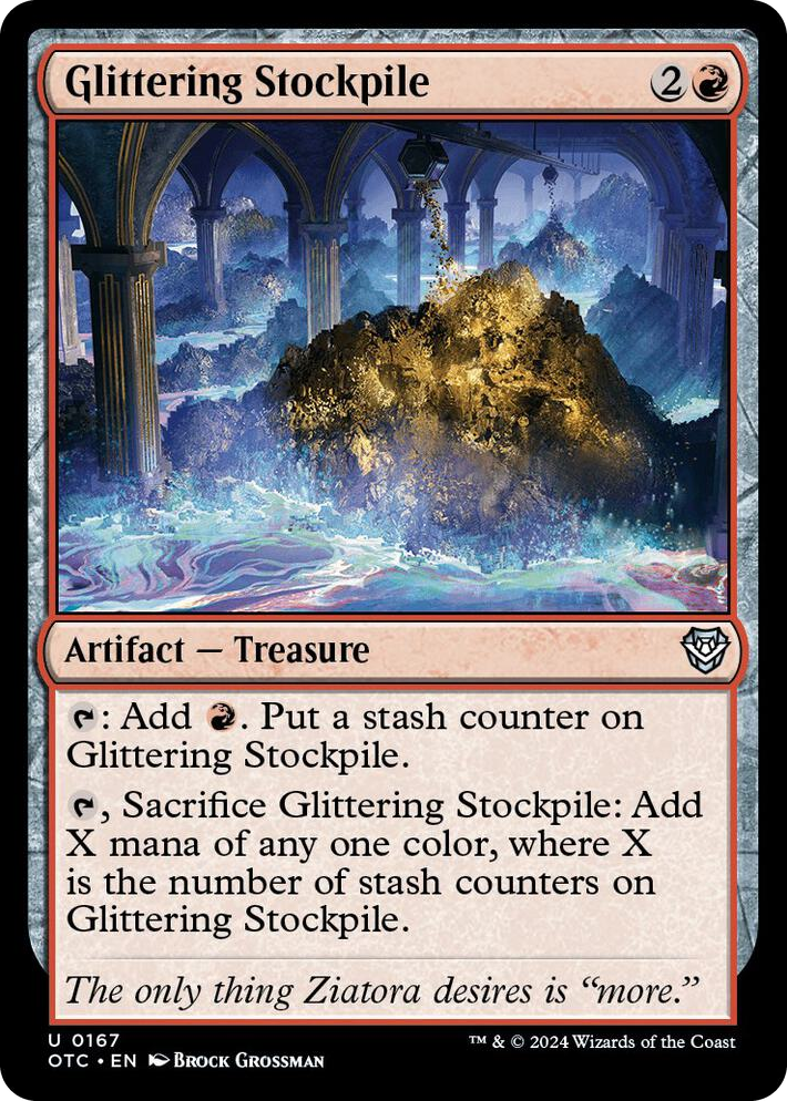 0167 Glittering Stockpile U Commander: Outlaws of Thunder Junction