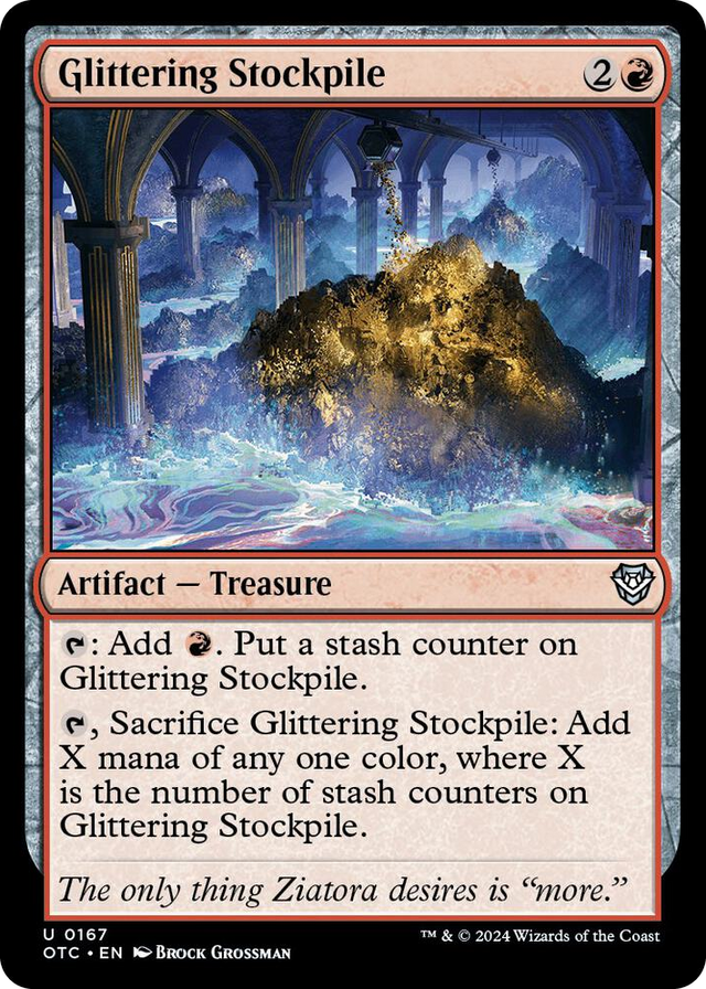 0167 Glittering Stockpile U Commander: Outlaws of Thunder Junction