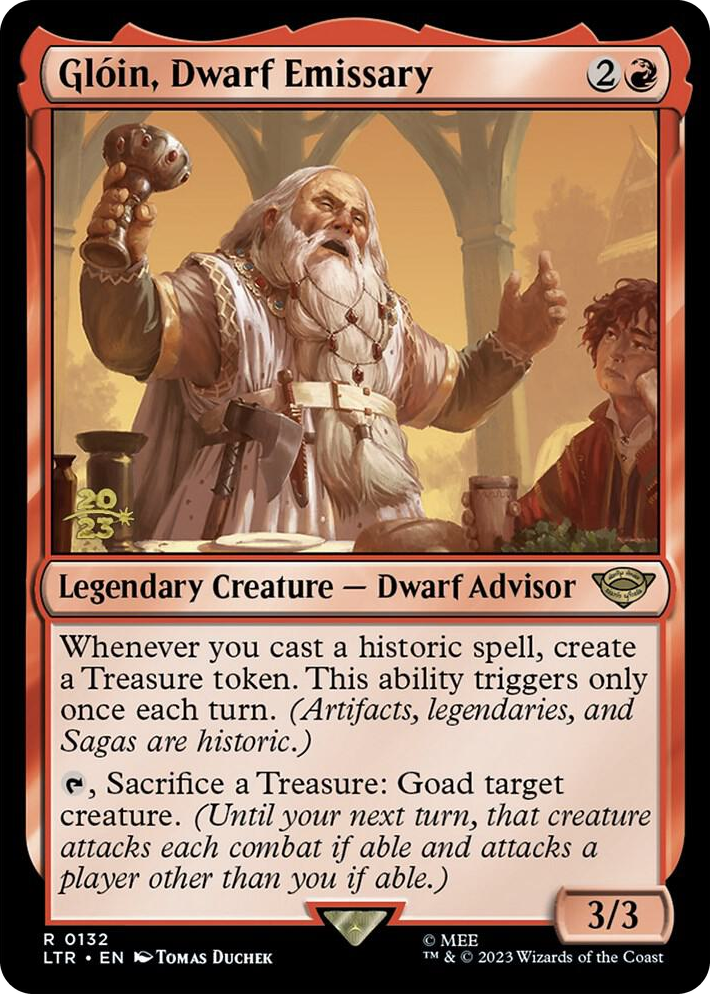 0132 Gloin, Dwarf Emissary R Prerelease Cards