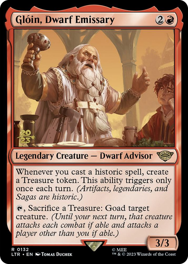 0132 Gloin, Dwarf Emissary R Prerelease Cards