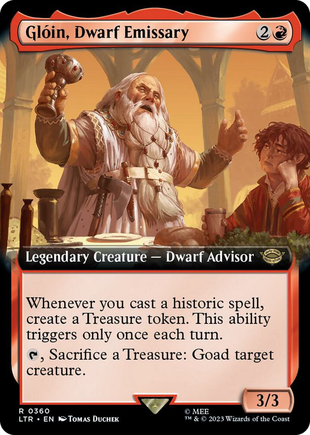 0360 Gloin, Dwarf Emissary (Extended Art) R Universes Beyond: The Lord of the Rings: Tales of Middle-earth