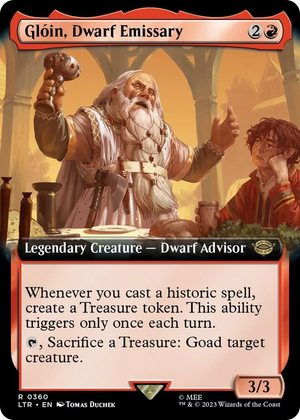 0360 Gloin, Dwarf Emissary (Extended Art) R Universes Beyond: The Lord of the Rings: Tales of Middle-earth