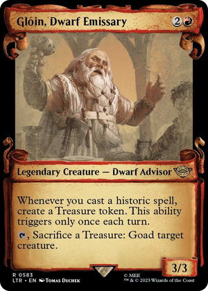 0583 Gloin, Dwarf Emissary (Showcase Scrolls) R Universes Beyond: The Lord of the Rings: Tales of Middle-earth