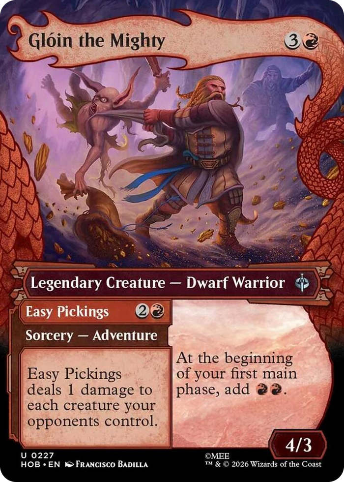 Gloin the Mighty (Showcase) #227 U - The Hobbit Pokemon card