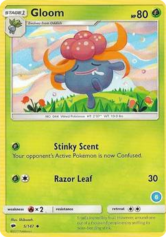 0005 Gloom (6) Uncommon SM Trainer Kit: Alolan Sandslash & Alolan Ninetales