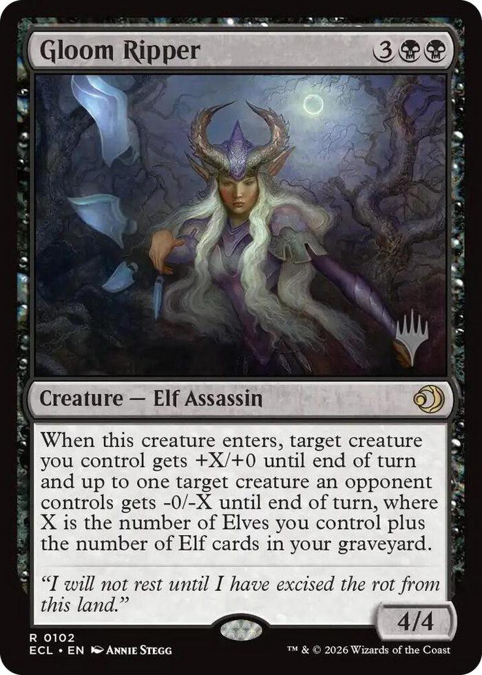Gloom Ripper #102 R - Promo Pack: Lorwyn Eclipsed Pokemon card
