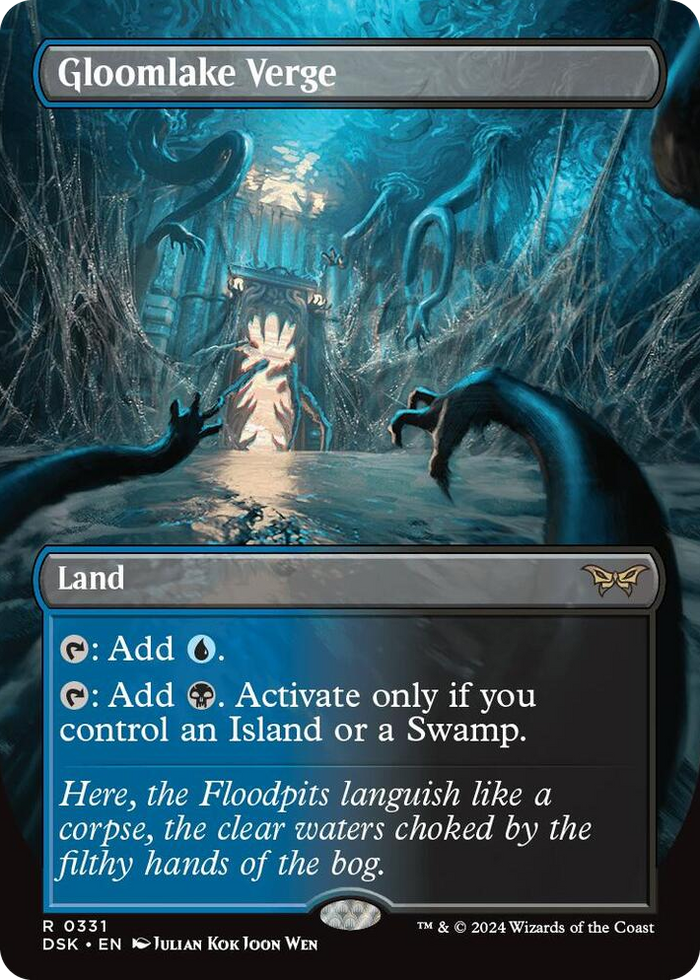 Gloomlake Verge (Borderless) #331 R - Duskmourn: House of Horror Pokemon card