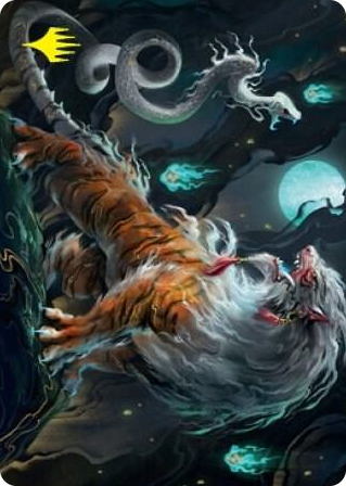 0028 Gloomshrieker Art Card (Gold-Stamped Signature) S Art Series: Kamigawa: Neon Dynasty