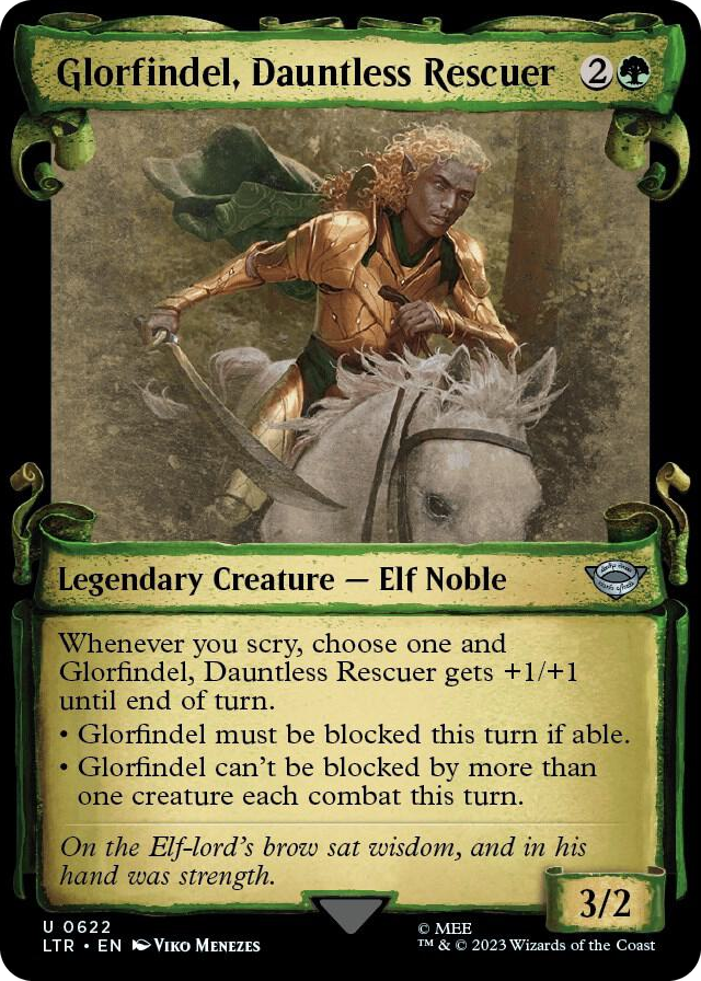 Glorfindel, Dauntless Rescuer (Showcase Scrolls) #622 U - Universes Beyond: The Lord of the Rings: Tales of Middle-earth Pokemon card