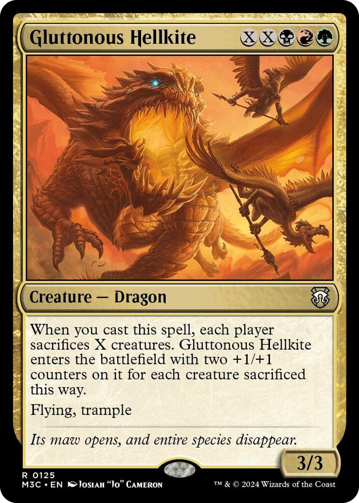 0125 Gluttonous Hellkite R Commander: Modern Horizons 3