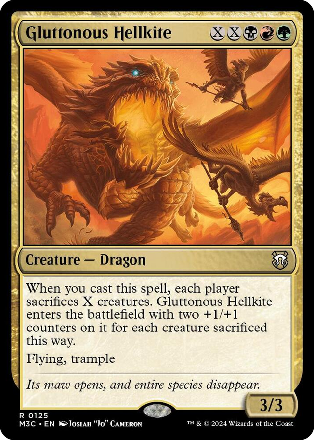 0125 Gluttonous Hellkite R Commander: Modern Horizons 3