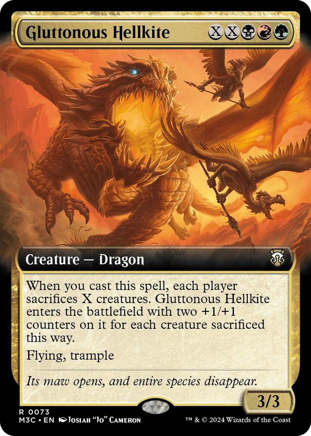 0073 Gluttonous Hellkite (Extended Art) R Commander: Modern Horizons 3