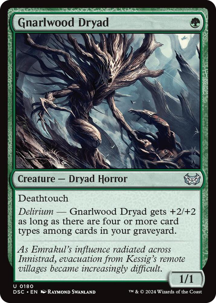 Gnarlwood Dryad #180 U - Commander: Duskmourn: House of Horror Pokemon card