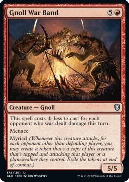 Gnoll War Band #178 U - Commander Legends: Battle for Baldur's Gate Pokemon card