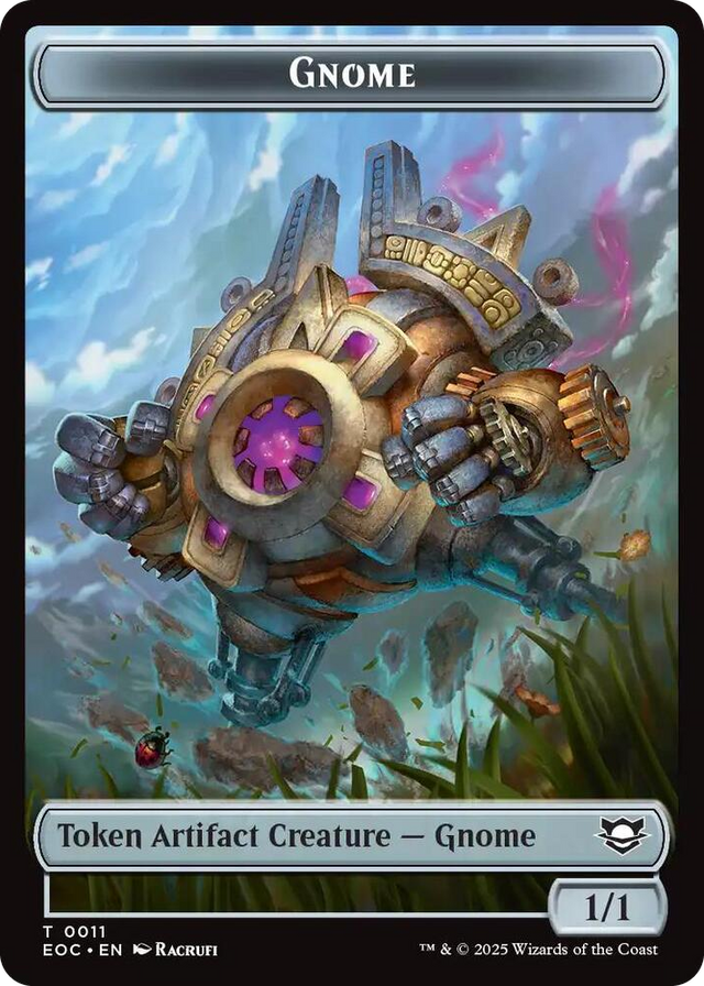 0011 Gnome // Golem (0014) Double-Sided Token T Commander: Edge of Eternities