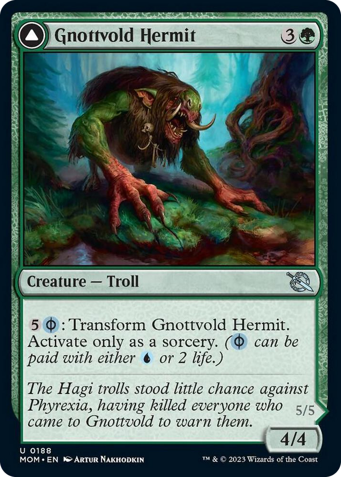 Gnottvold Hermit #188 U - March of the Machine Pokemon card