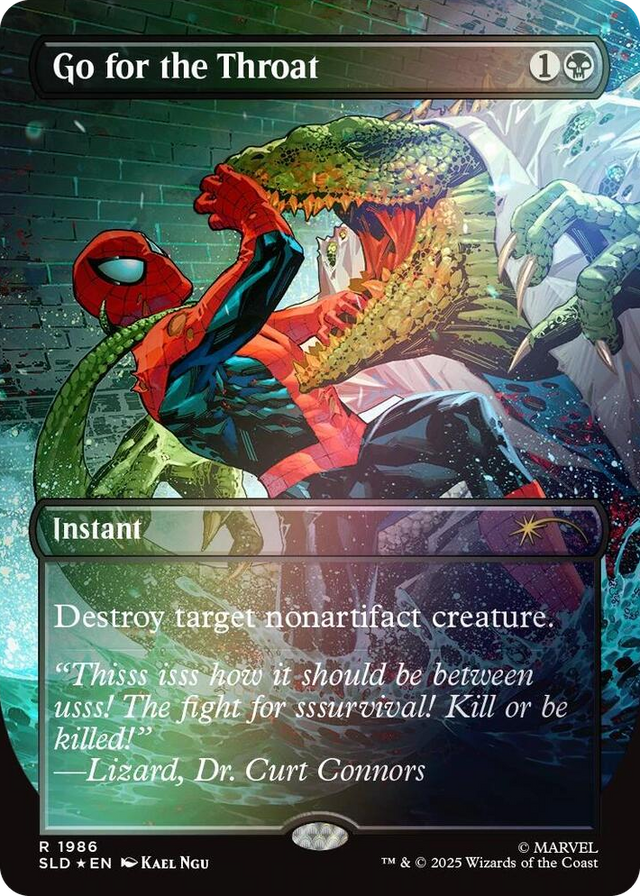 1986 Go for the Throat (Rainbow Foil) R Secret Lair Drop Series