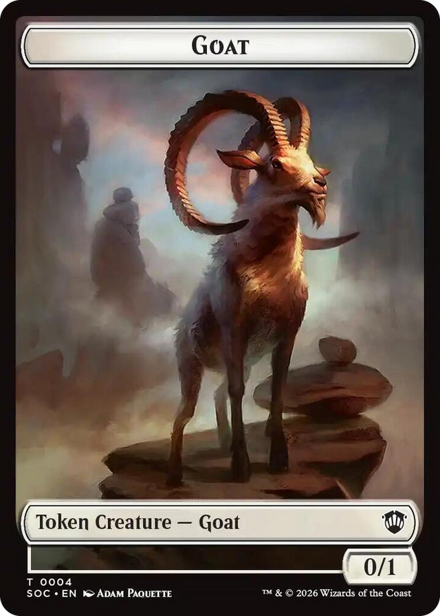 0004 Goat // Fungus Beast Double-Sided Token T Commander: Secrets of Strixhaven