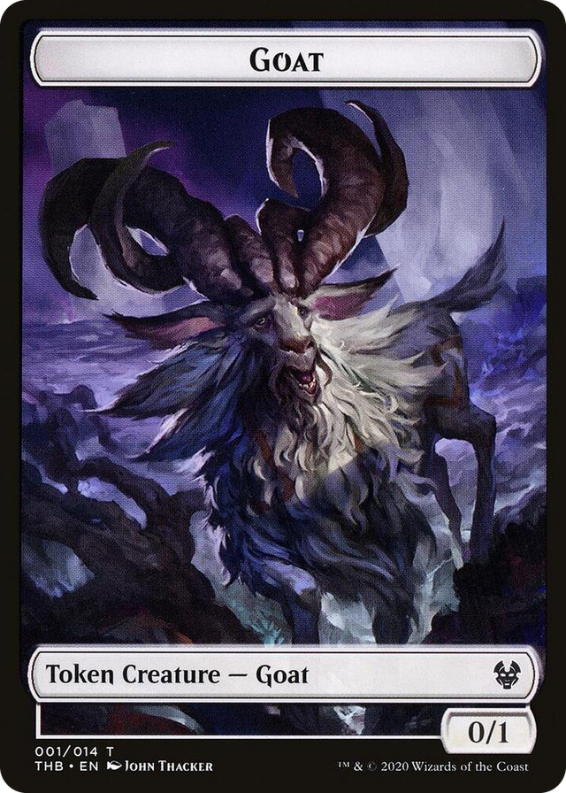 0001 Goat // Human Soldier Double-Sided Token T Theros Beyond Death